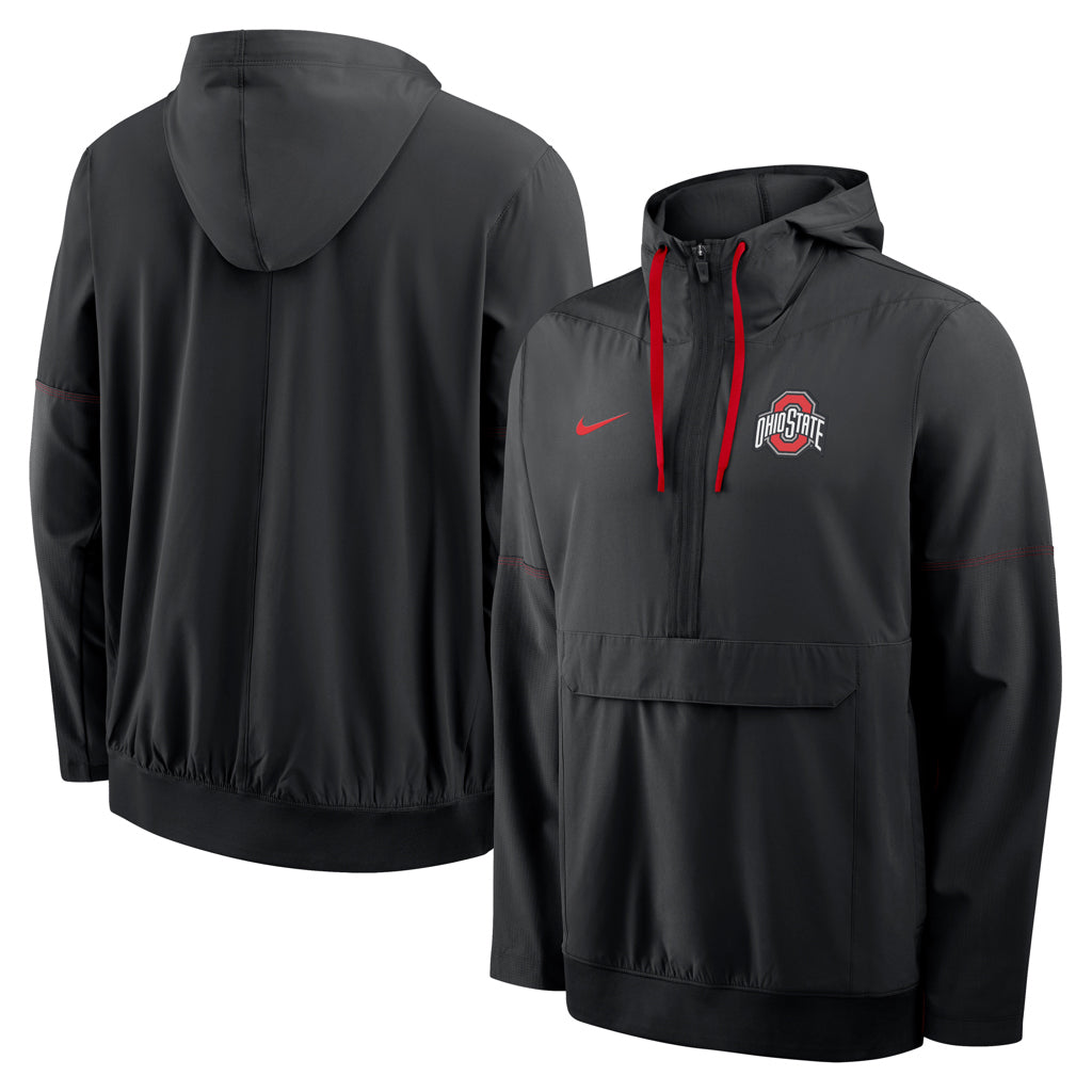 Men's Half Zip Anorak Jacket Black – BuckeyeCorner.com
