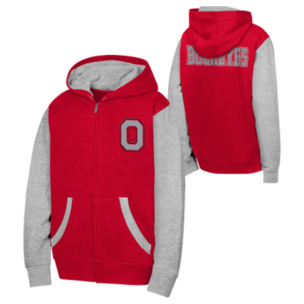 Kids Colored Block Full-Zip Hoodie