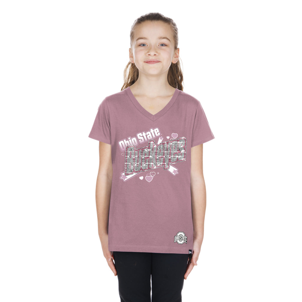 Girls Sequin V-neck T-Shirt