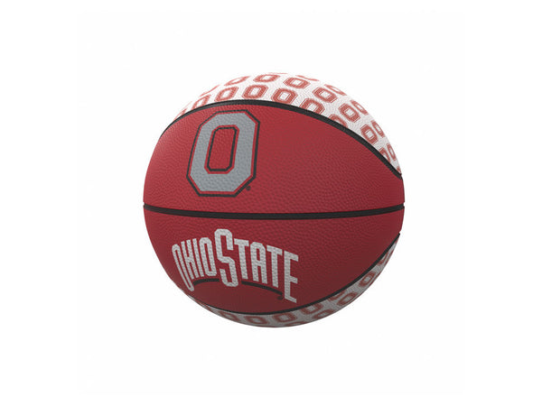 Ohio State Buckeyes Repeating Logo Mini-Size Rubber Basketball