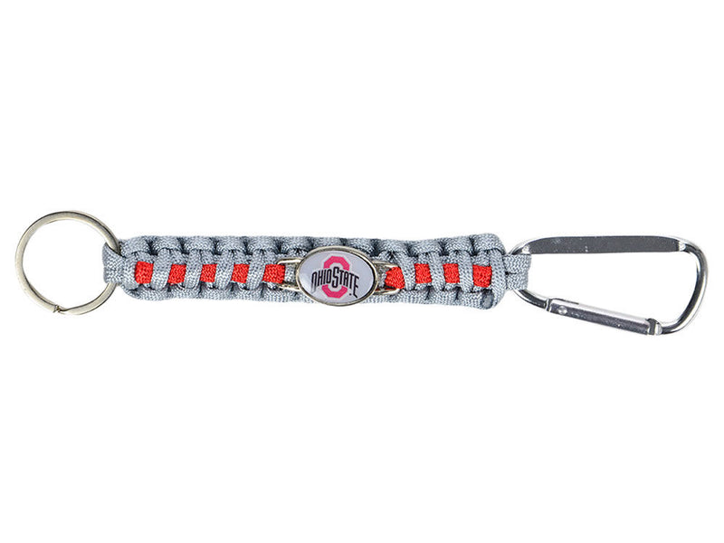 Ohio State Buckeyes Paracord Survival Carabiner Keychain