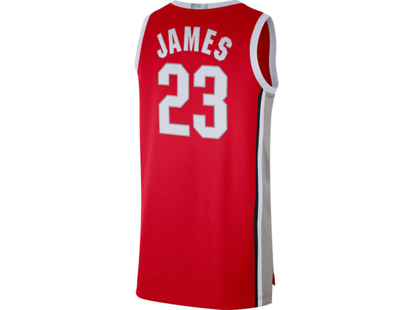 Men's Nike LeBron James White Ohio State Buckeyes Limited Basketball Jersey