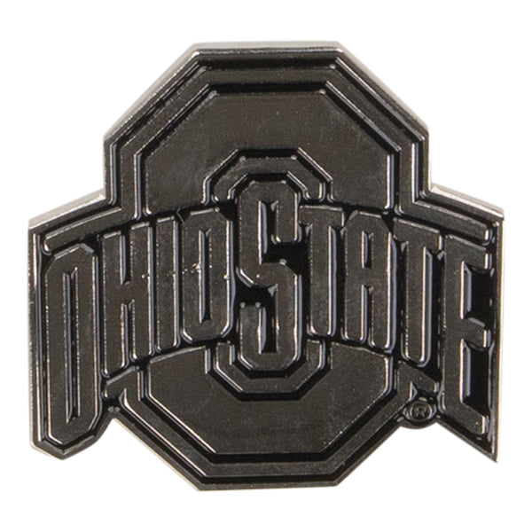 Black and Metal Logo Pin