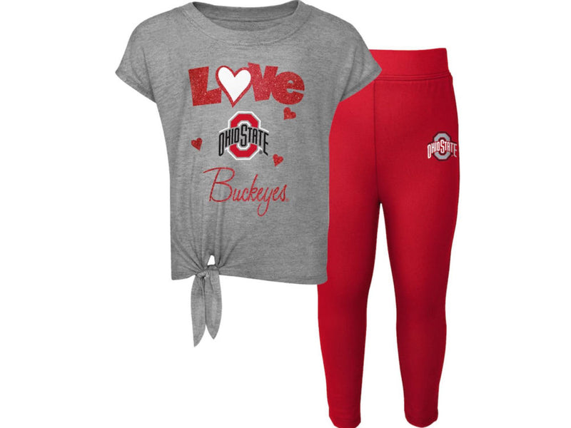 Ohio State Buckeyes NCAA Toddler Girls Forever Love Set
