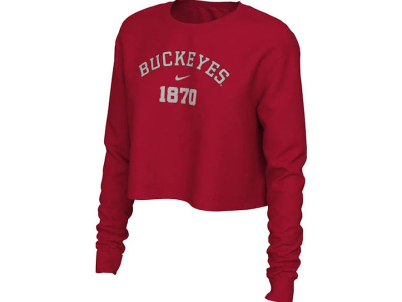 Ohio State Buckeyes NCAA Women's Cropped Long Sleeve T-Shirt
