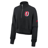 Women’s Crop Retro Quarter Zip Fleece Pullover