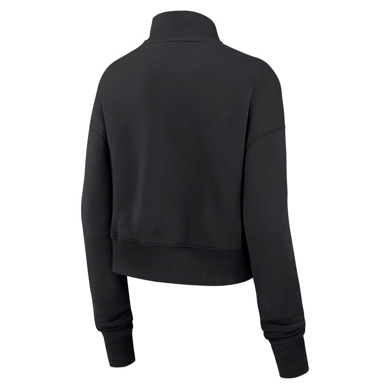 Women’s Crop Retro Quarter Zip Fleece Pullover