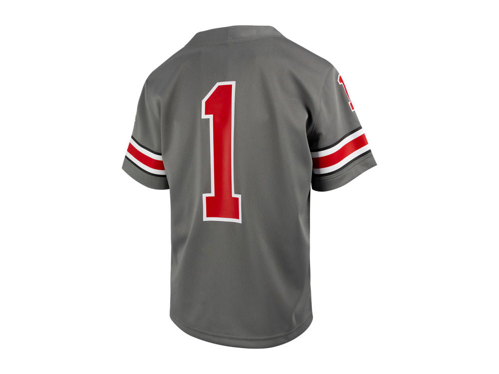 Youth Nike #1 Steel Ohio State Buckeyes Alternate Game Jersey Size: Medium