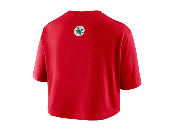 Ohio State Buckeyes Nike Short Sleeve DriFit Logo Crop