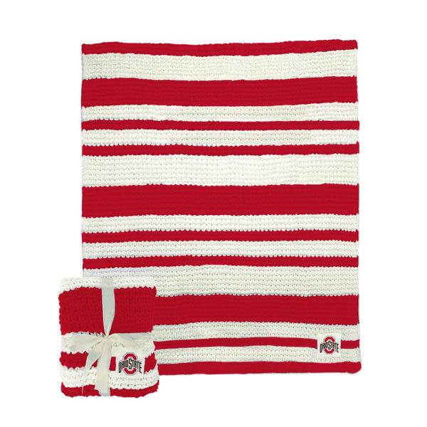 50x60 Cable Knit Stripes Throw