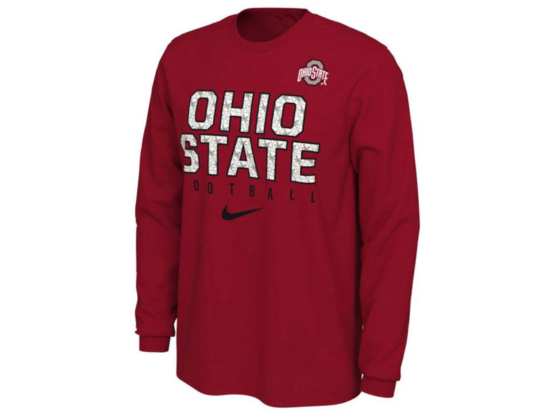 Ohio State Buckeyes NCAA Men's Football REACT Long Sleeve T-Shirt