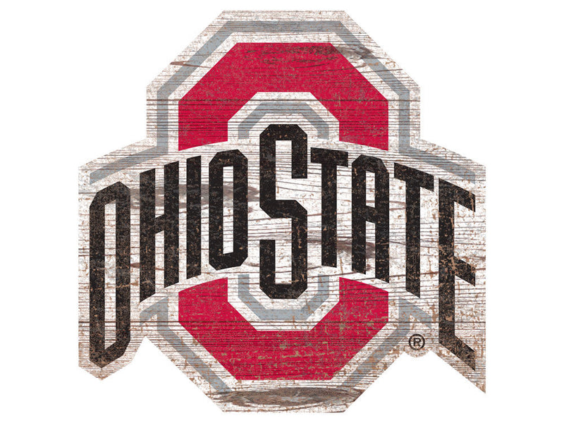 24" Distressed Logo Cutout Wood Sign