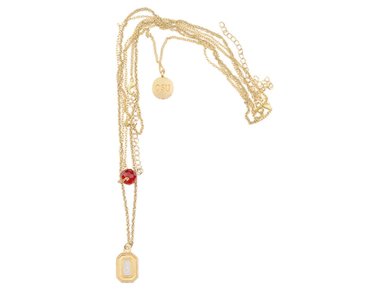 Matte Gold Logo Trip Necklace